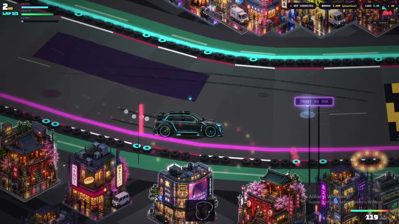 Racing through neon Tokyo